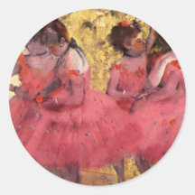 Dancers in Pink Round Sticker