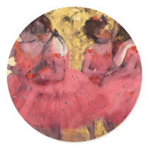 Dancers in Pink Round Sticker
