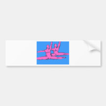 Dancers Jete Duo Bumper Stickers