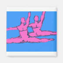 Dancers Jete Duo Refrigerator Magnets
