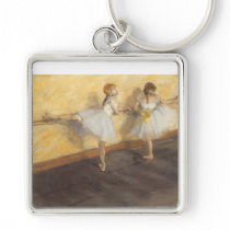 Dancers Practicing at the Barre by Edgar Degas Keychain