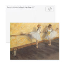 Dancers Practicing at the Barre by Edgar Degas Post Cards