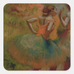 Dancers Wearing Green Skirts, c.1895 Square Sticker