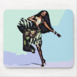 DANCIN Girl in African Ankara dress mousepads