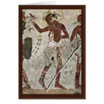 Dancing Africans By Maler Der Grabkammer Des Horem Greeting Card