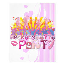 dancing bachelorette party club party retro fun personalized invitation