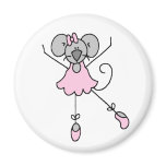 Dancing Ballerina Mouse Magnet