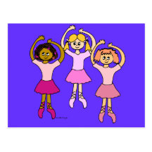 Dancing Ballerinas Gifts Post Card
