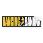dancing bananayellow white bumper stickers