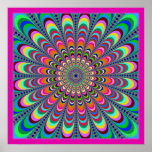 Dancing Beaming Orange Flower Print