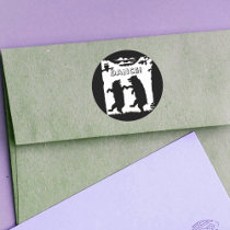 Dancing Bears Black Silhouette Stickers