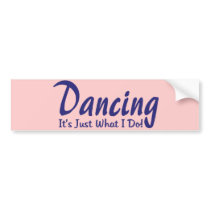Dancing/ Blue Bumper Stickers