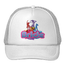 dancing blue pink bride to be future mrs gifts mesh hats