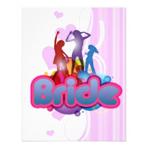 dancing blue pink bride to be future mrs gifts custom announcements