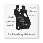 Dancing Bride and Groom Refrigerator Magnets