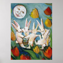 Dancing Bunnies Print