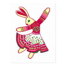 Dancing Bunny Postcards