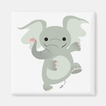 Dancing Cartoon Elephant  Magnet