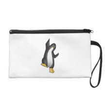 Dancing Cartoon Penguin Wristlet