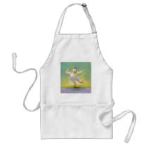 Dancing chicken fun art cute colourful happy dance apron