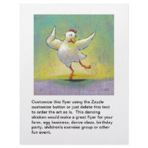 Dancing chicken fun art cute colourful happy dance