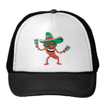 Dancing Chilli Pepper Mesh Hats