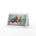"Dancing Christmas Food !" Vintage Card