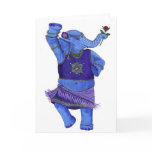 Dancing Elephant Greeting Card