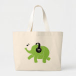 Dancing Elephant Tote Bag