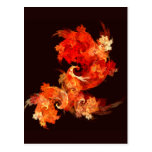 Dancing Firebirds Abstract Art Postcard