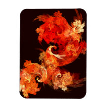 Dancing Firebirds Abstract Art Premium Magnet