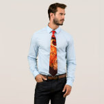 Dancing Firebirds Abstract Art Tie