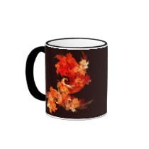 Dancing Firebirds Abstract Coffee Mug