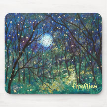 Dancing Fireflies Mouse Pad