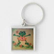 Dancing frog key chain