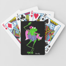 Dancing frog- playing cards