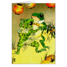 Dancing Frogs Greeting Card