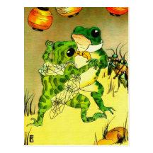 Dancing Frogs Post Card