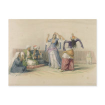 Dancing Girls at Cairo, from 'Egypt and Nubia' Post Card