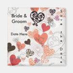 Dancing Hearts Save the Date Wedding Magnet
