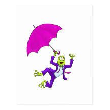Dancing in the Rain Frog Post Cards