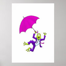 Dancing in the Rain Frog Print