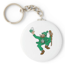 Dancing Irish Man With Green Beer Key Chains