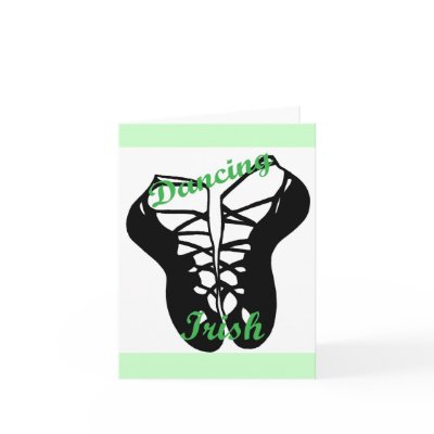 Dancing Irish note card by marcya7
