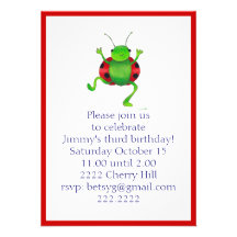Dancing "ladybug"  invitation