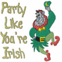 Dancing Leprechaun embroidered shirts