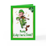 Dancing Leprechaun Invitation