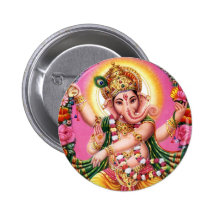 Dancing Lord Ganesha Buttons