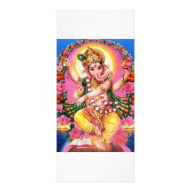 Dancing Lord Ganesha Customized Rack Card