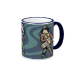 Dancing Minstrels Mug Blue